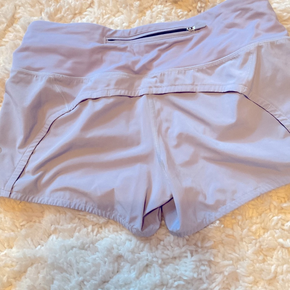 Lululemon speed up shorts, violet color.
